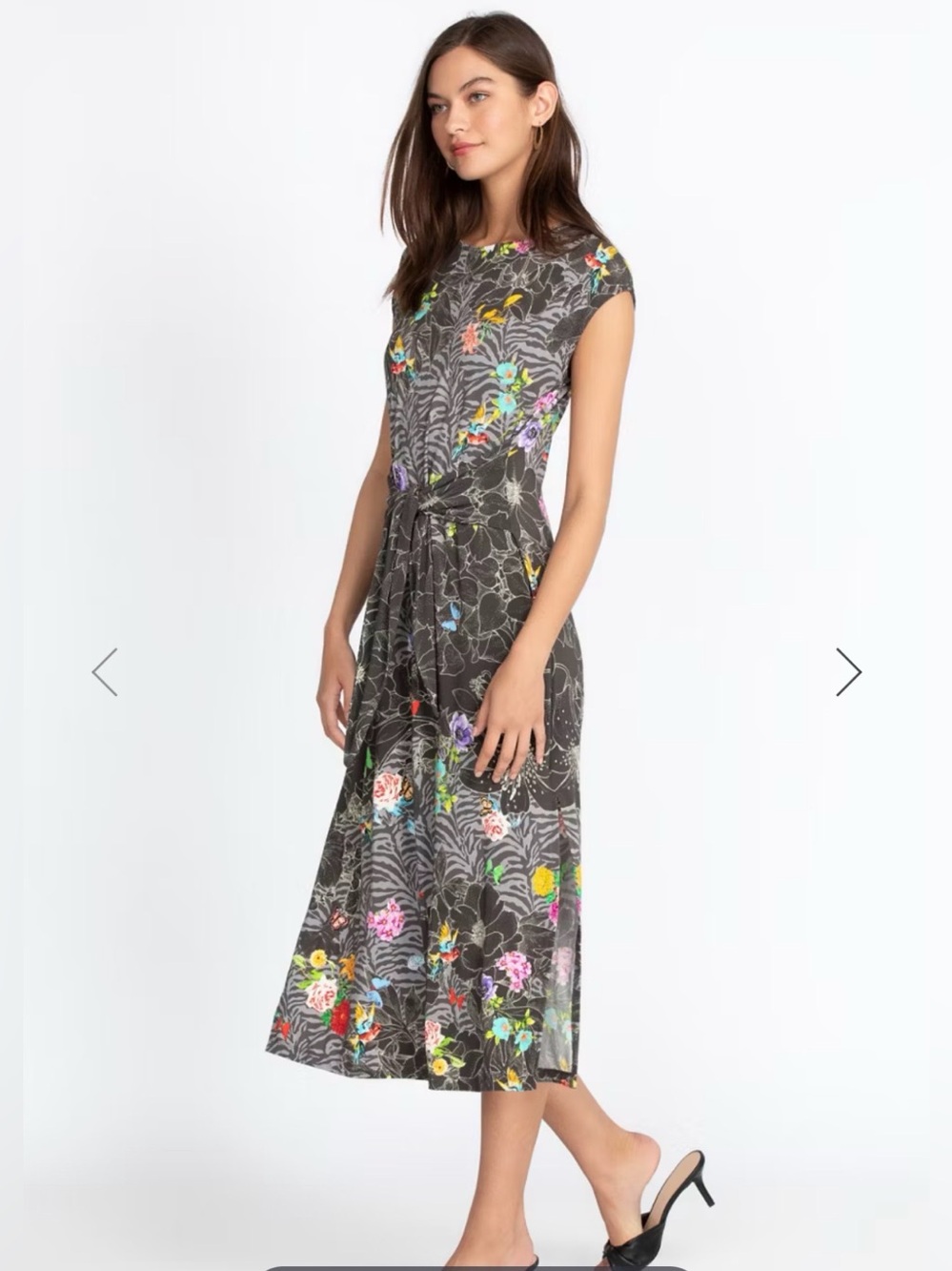 Johnny Was Zippy Tie Front Knit Midi Dress Size XL